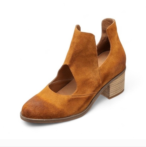 Antelope N47 Cage Suede Heel Cut Out Booties Boots In Cognac Brown, EU40, 9-9.5 - Picture 2 of 13